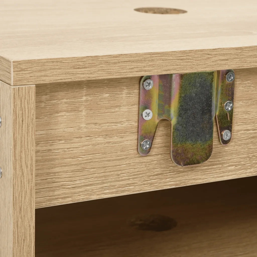 Set Mobili da Bagno | Armadio da bagno 2 pz Rovere in Legno Multistrato