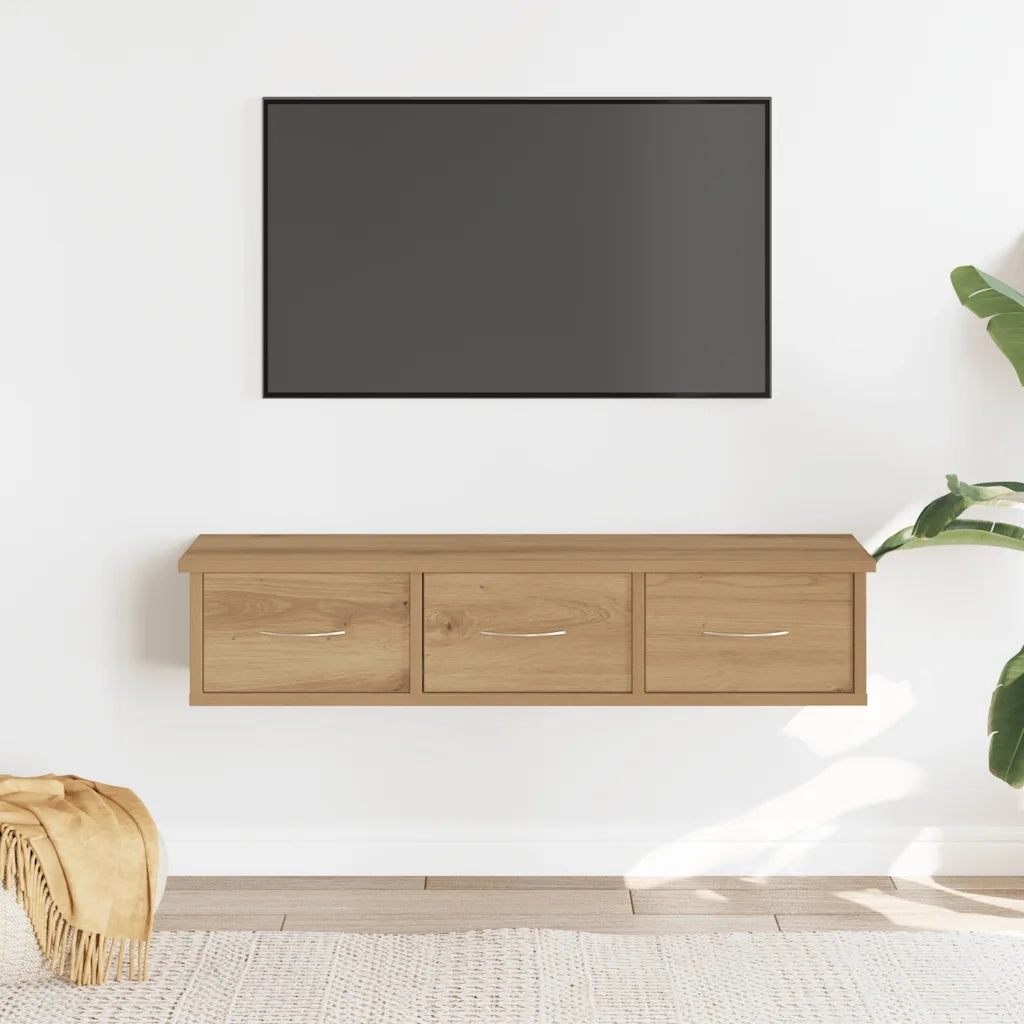 Mobile a Parete Rovere Artigianale 88x26x18,5 cm in Truciolato 855861