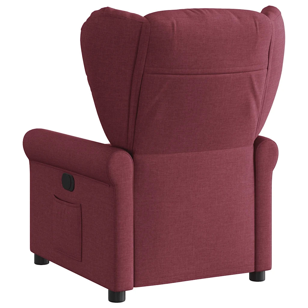 Poltrona Reclinabile in Tessuto Rosso Vino 4015659