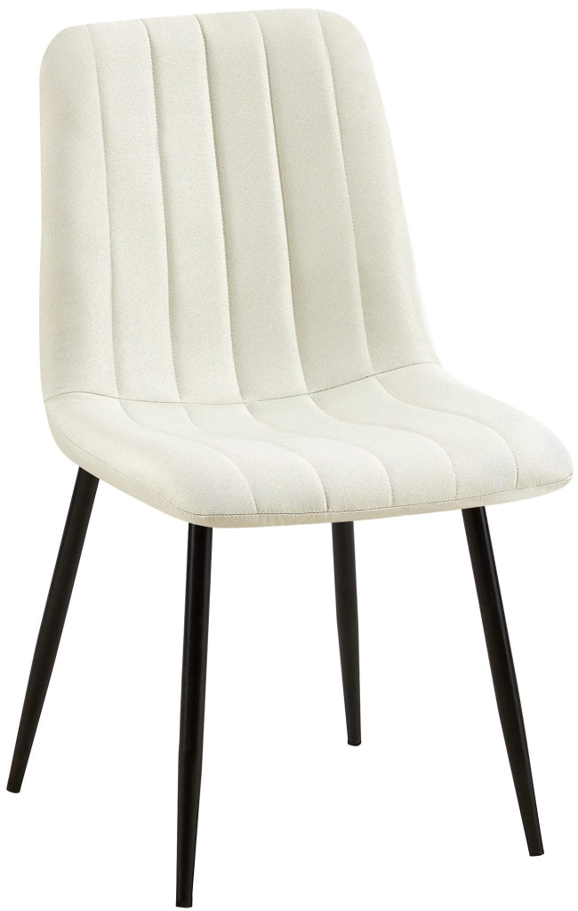 Sedia Dijon in velluto o tessuto Tessuto,crema