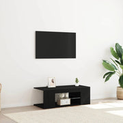 Mobile TV Rovere Nero 90 x 39 x 30 cm Legno multistrato 862562