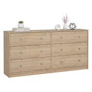 Credenza Rick, Buffet da soggiorno, Madia da salotto, Dispensa da cucina, 143x30 h68 cm, Rovere