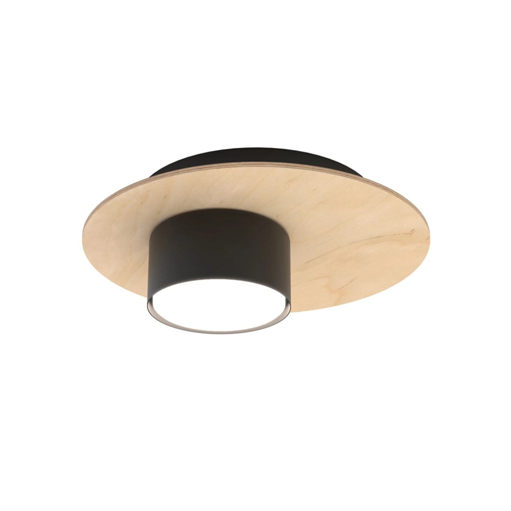Plafoniera Minimal Persefone Acciaio Nero 1 Luce Gx53 Ip20