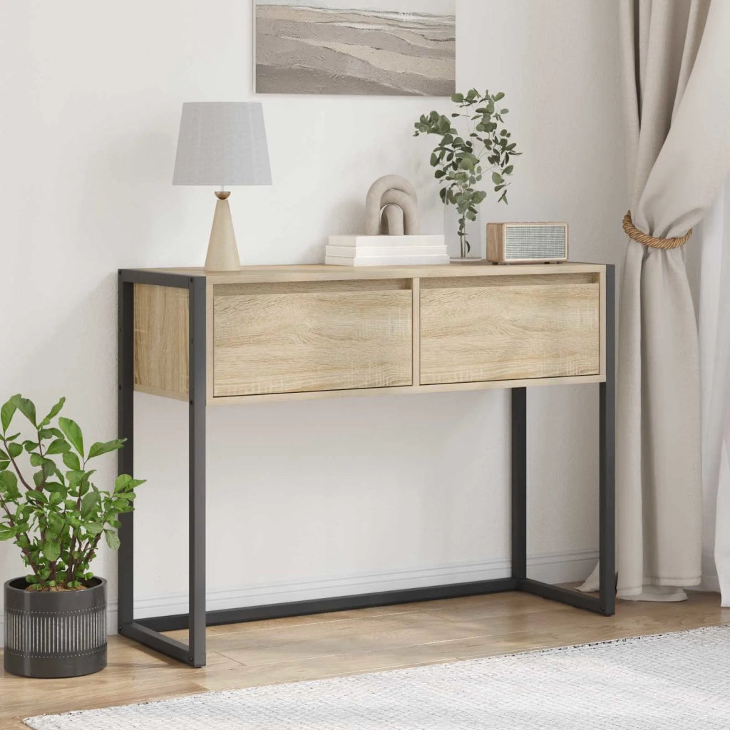 Tavolino con cassetto Sonoma 100 x 36 x 75 cm Legno multistrato