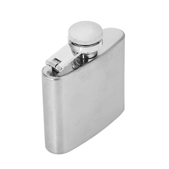 Bottiglia da Viaggio 2 Oz - Acciaio Inossidabile - Chiusura Ermetica - Beccuccio - Portatile - Adatto per Vino/Alcool - Flaconcino da Viaggio