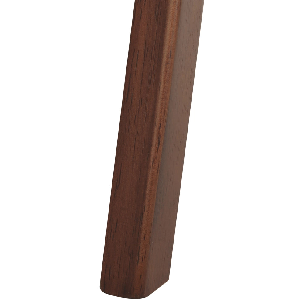Set di 2 sedie da pranzo in legno scuro e compensato verde in tessuto di velluto poliestere con gambe in legno di gomma in stile retrò tradizionale