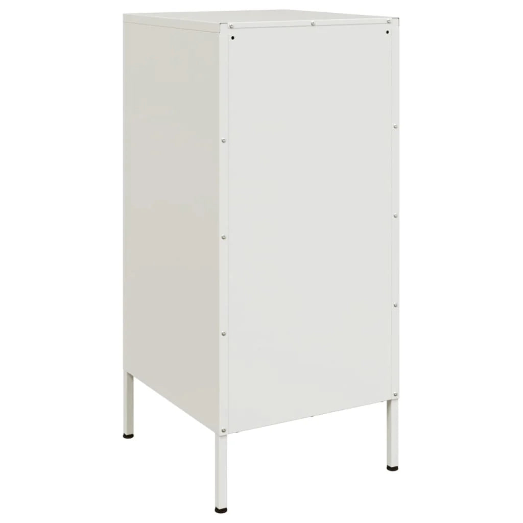 Buffet credenza cassettiera armadio mobile contenitore organizer per cucina soggiorno salotti set da 2 36 x 39 x 79 cm acciaio bianco 02_0036656