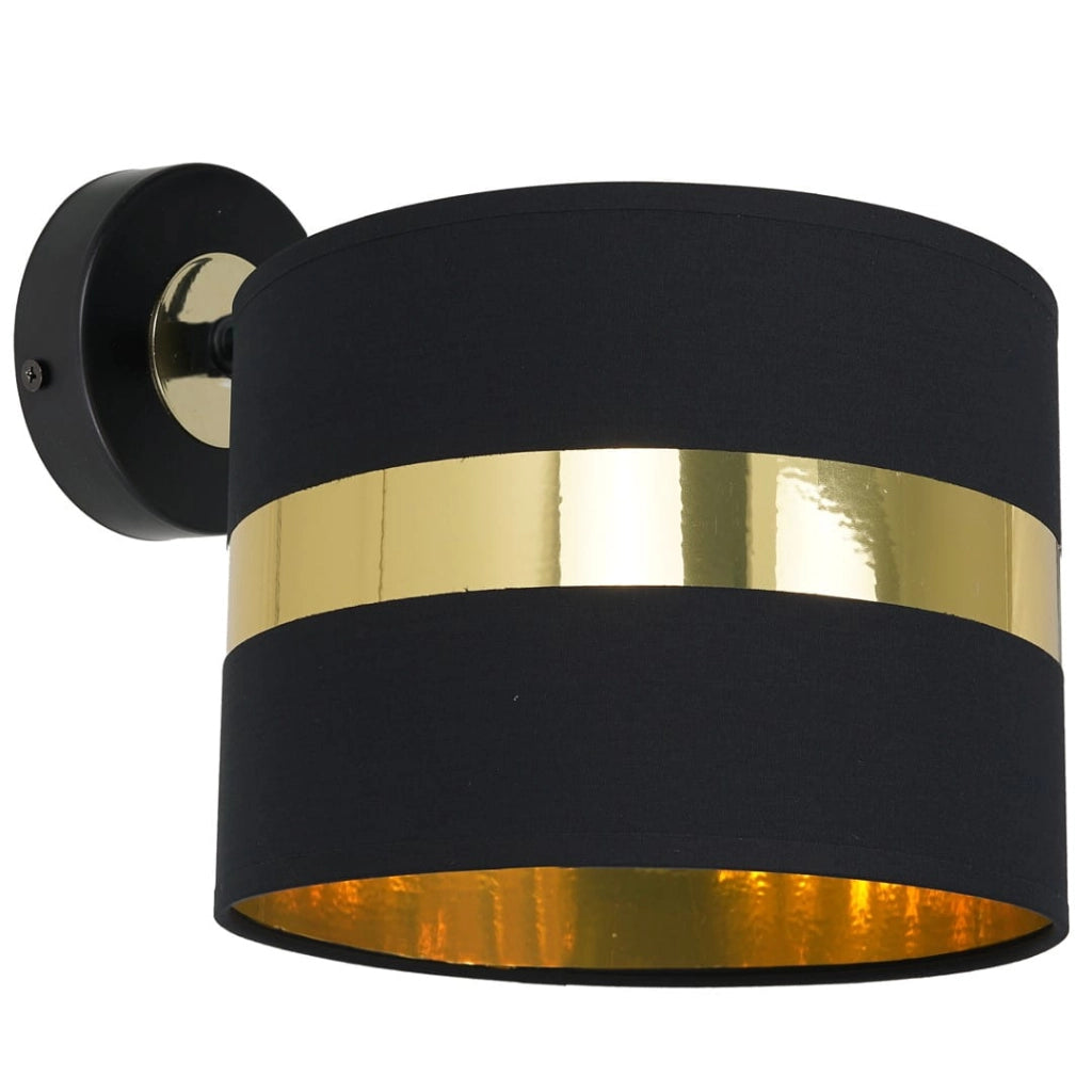 Applique PALMIRA MLP6317 1xE27 60W nero oro Milagro
