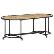 Tavolino da salotto | Tavolino da caff¨¨ | Tavolino da Soggiorno 110x55x40 cm Legno Massello di Mango Grezzo