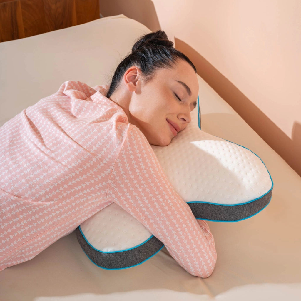 Cuscino Cervicale Memory Foam Ergonomico a Forma di Farfalla – 57x45x13 cm | Cuscino Ortopedico per Dolori Cervicali | Supporto per Schiena e Collo | Rivestimento Traspirante e Sfoderabile