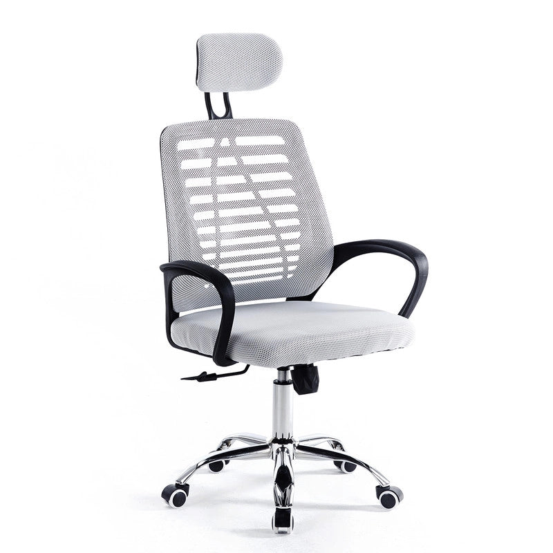 RMF Sedia Ufficio Ergonomica Professionale Reclinabile, Sedia Scrivania in Rete con Seduta Comoda e Rilassante - Poltrona Relax Ufficio con Ruote Girevoli Altezza Regolabile  BIANCA