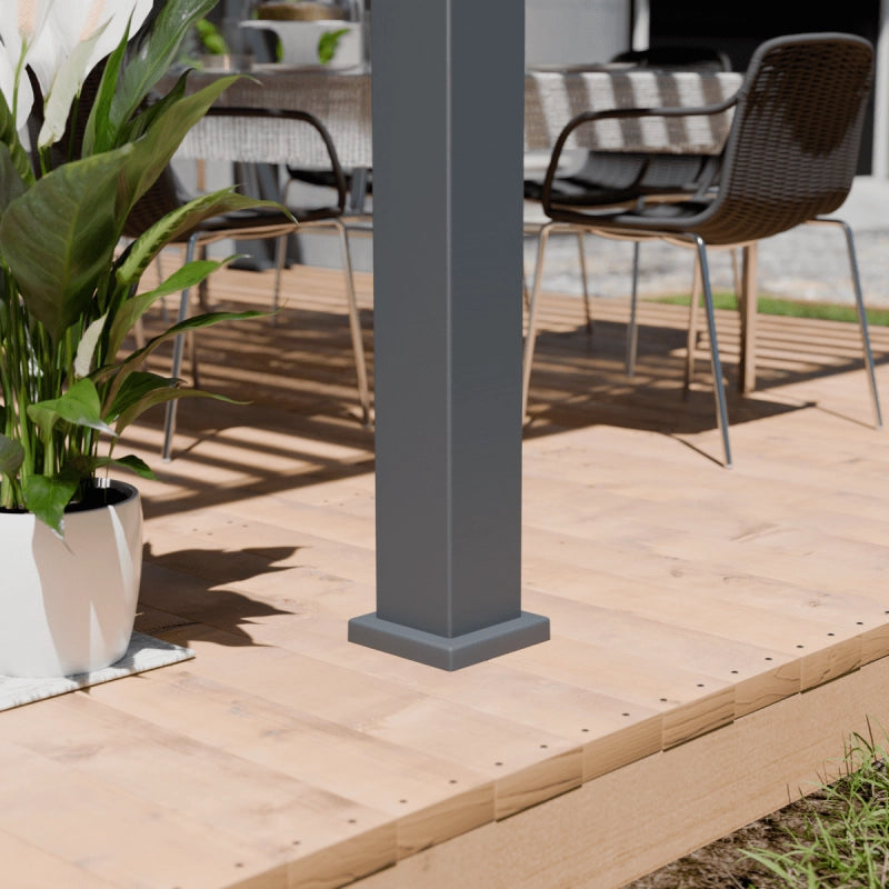 Pergola bioclimatica motorizzata OmbrÃ©a ELMO autoportante 4x6M - Antracite