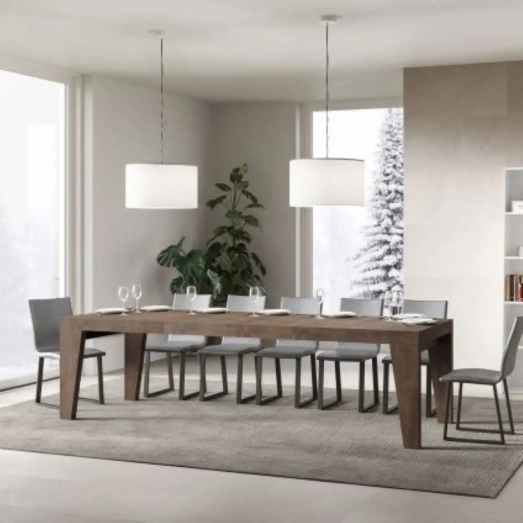 Tavolo allungabile 200/304x90 cm Naxy Premium colore noce