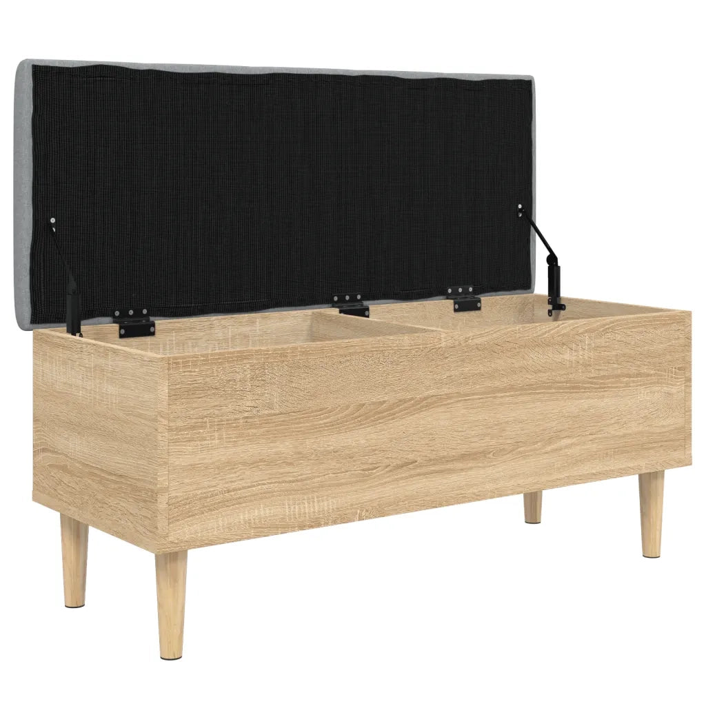 Panca Portaoggetti Rovere Sonoma 102x42x46 cm Legno Multistrato 835084
