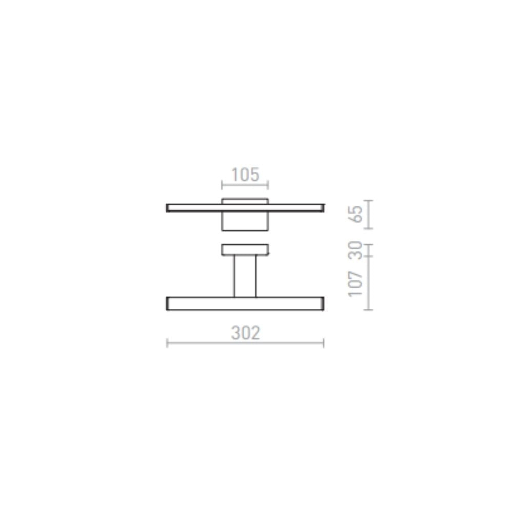 Faretto applique PALEA 300 cromo 230V LED 4.4W IP44 3000K
