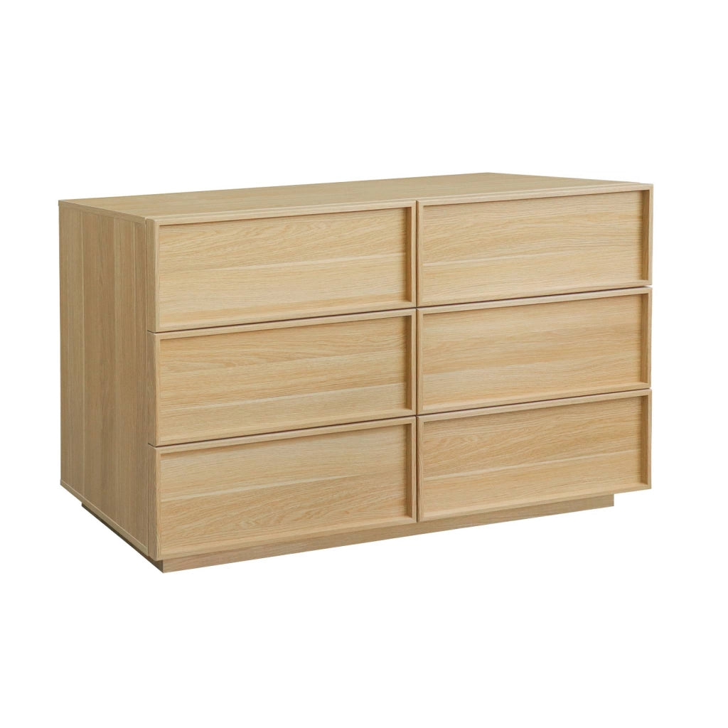 Cassettiera effetto legno 6 cassetti, marrone naturale