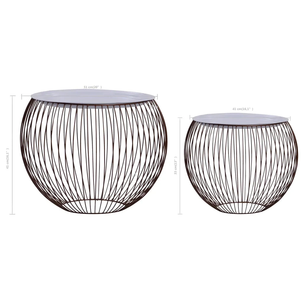 Tavolini da CaffÃ¨ 2 pz Oro cod mxl 15190