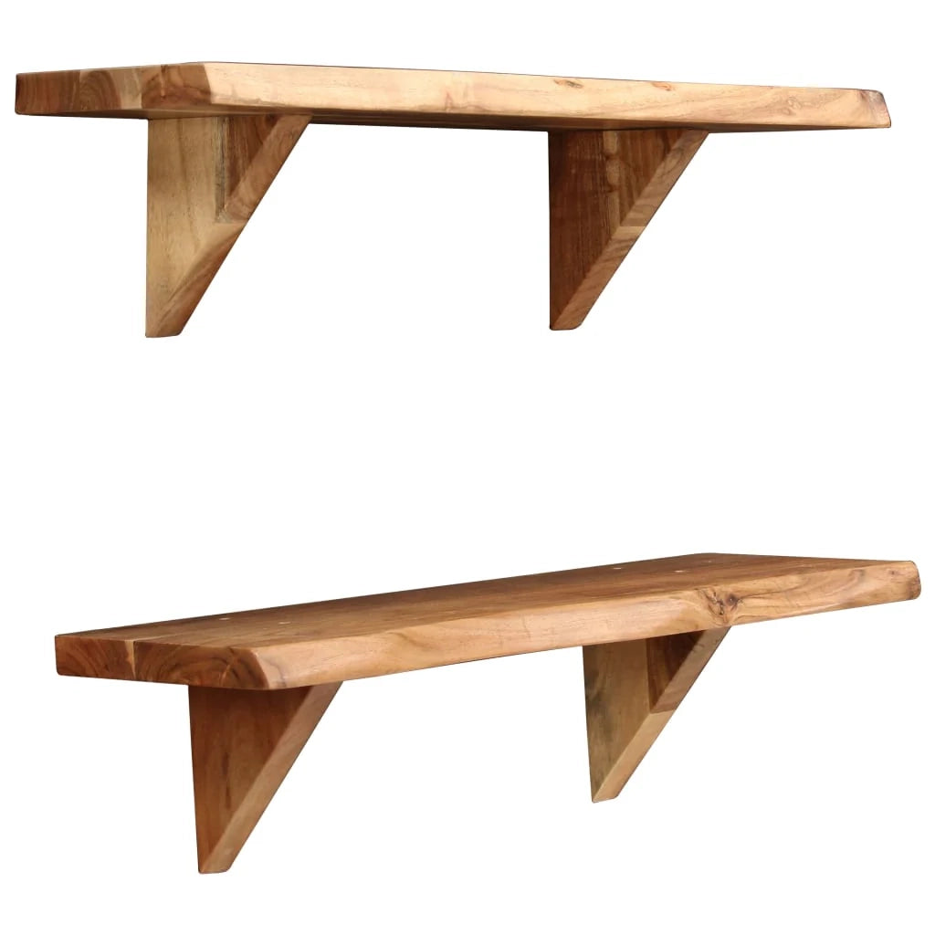 Scaffale di design da parete 2 pezzi 60 cm legno massello 2702230/2
