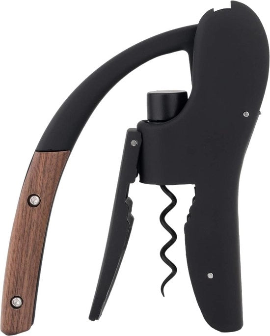Kurkstrenger verticale compatta con maniglia in legno - snidolo per etichette - uncorker per bartender e sommelier - kurkstrenger come regalo