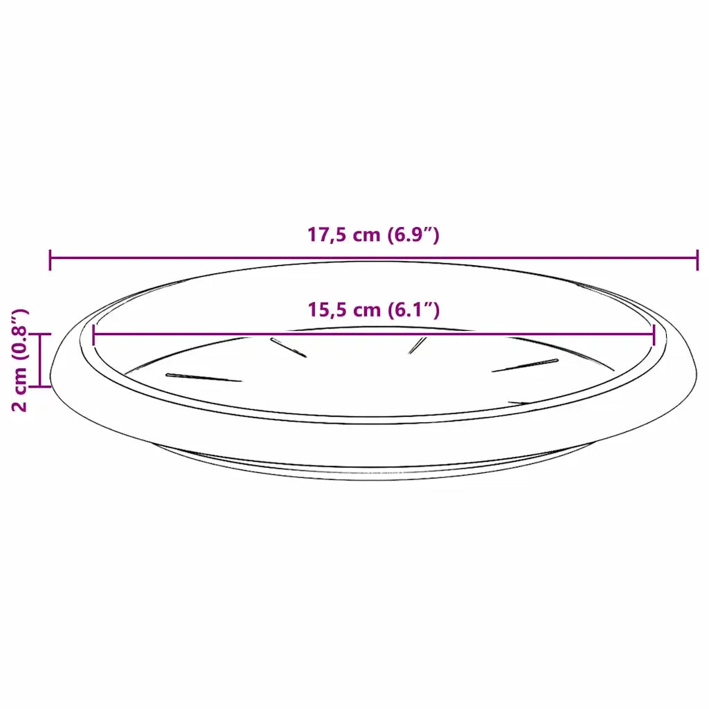 Vassoio Rotondo per Fiori 24 pcs Nero Ø 17,5 x 2 cm Plastica 42020322