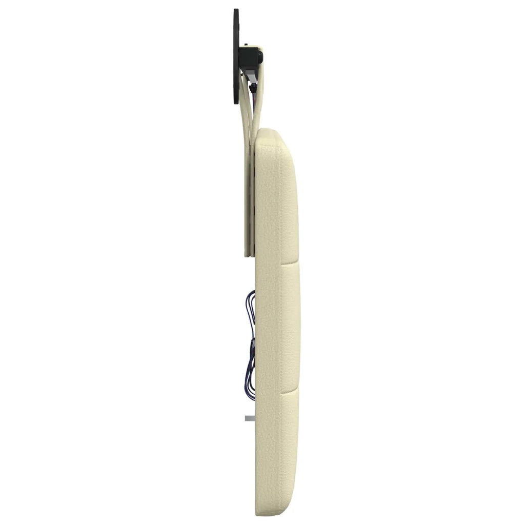 Testiera sospesa Con luce LED Crema Similpelle