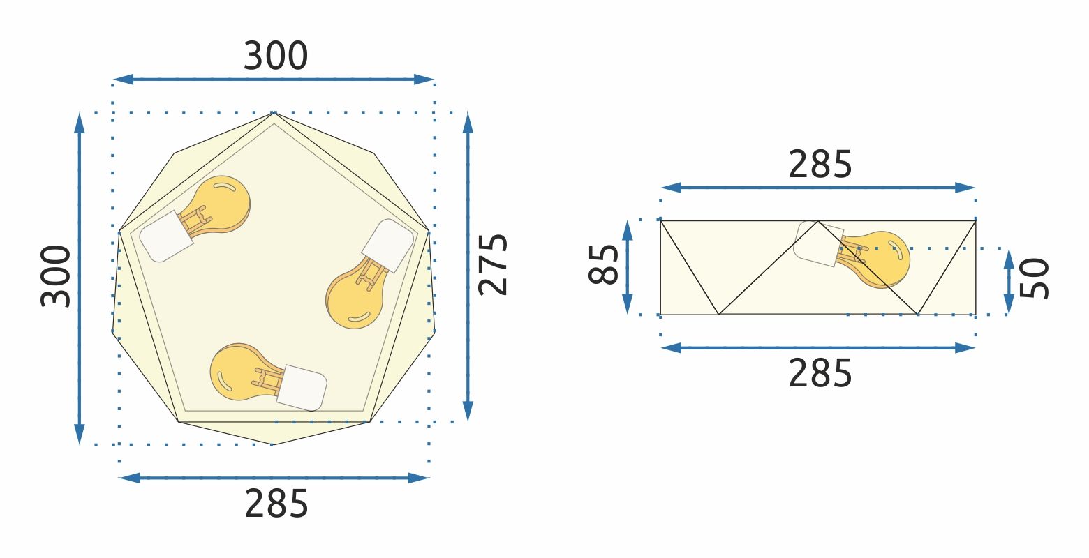 Lampada Diamond App875-c Gold 30 Cm