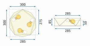 Lampada Diamond App875-c Gold 30 Cm