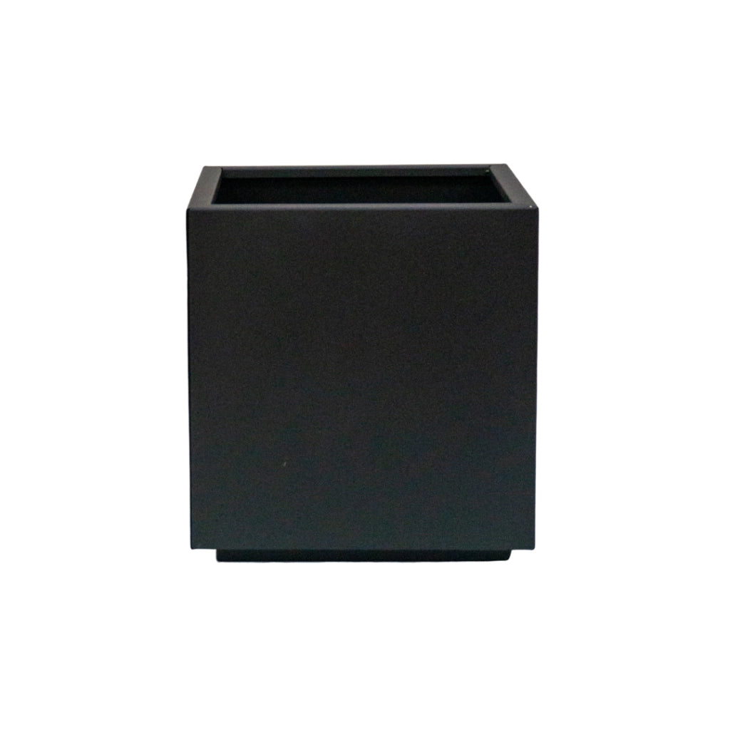 Vaso Modulare in Acciaio da Esterno, Nero Antracite, Verniciato a Polvere, Sovrapponibile ad Incastro per Giardino e Terrazzo 30x30x30 cm
