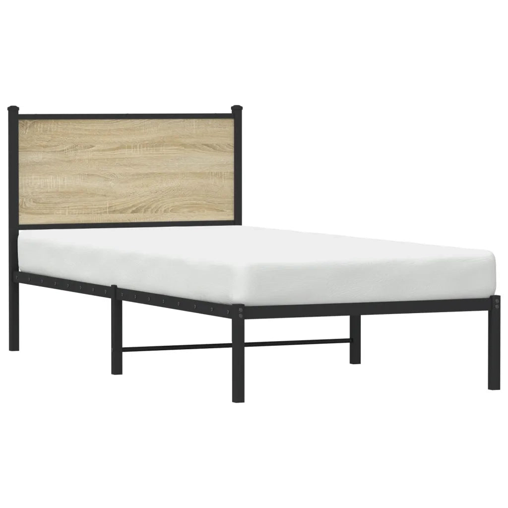 Giroletto senza Materaso in Metallo Rovere Sonoma 80x200 cm 4007707