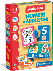 Sapientino - Numeri e Addizioni, Gioco Educativo Bambini , Puzzle per Riconoscere Le Cifre e Imparare a Contare, Made in