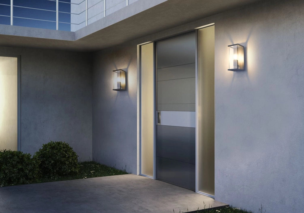 Lucide applique esterna CLAIRE-LED E27 IP54 nera vetro