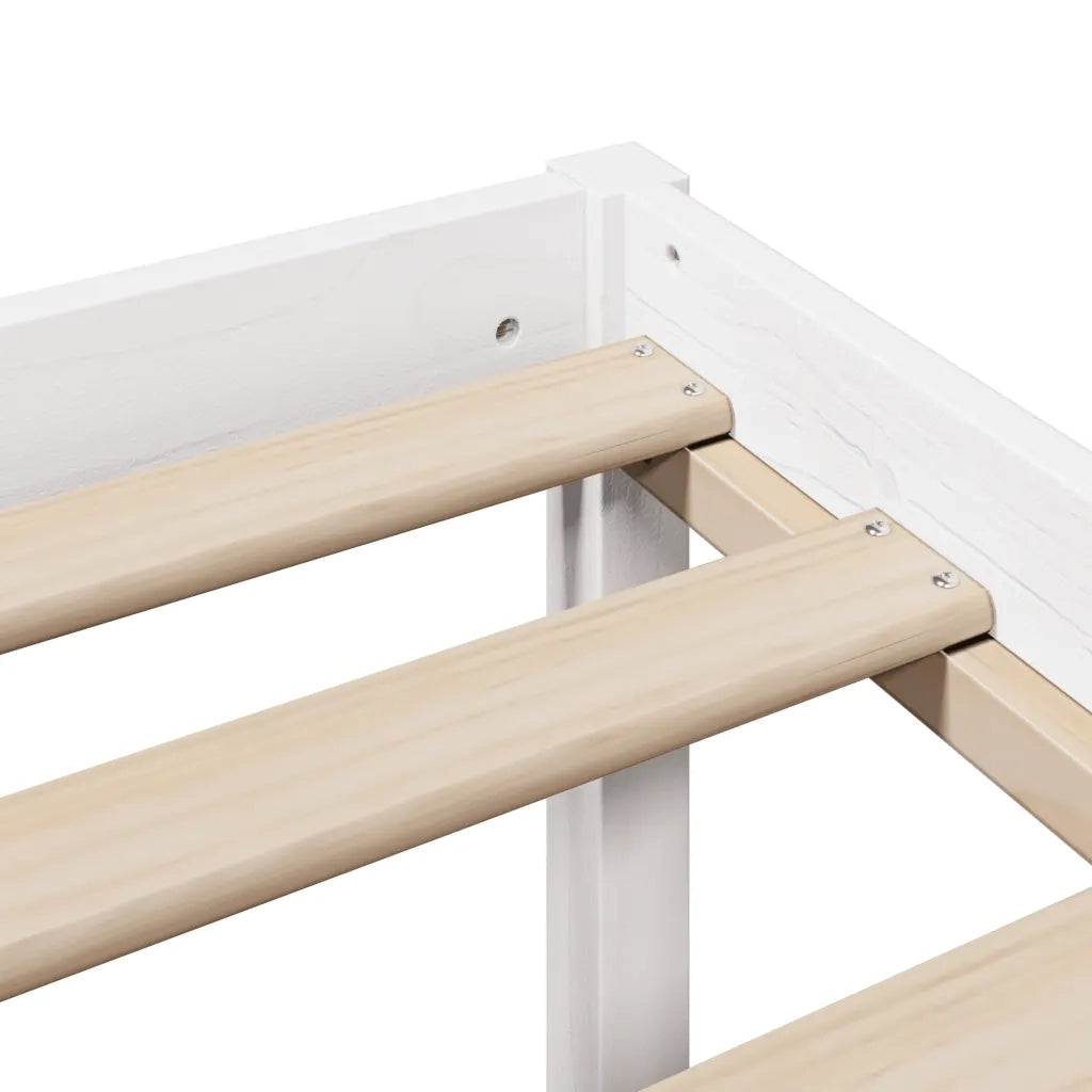 vidaXL Letto Anziani con Testiera Bianco 140x190cm Legno Massello Pino
