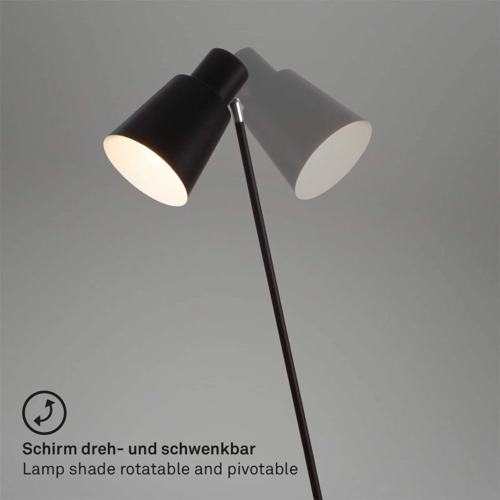 Piantana Moderna Ekko Metallo Nero 1 Luce E27 H150