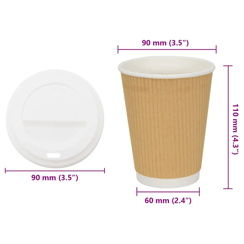 Tazze da Caff¨¨ in Carta con Coperchi 1000 pz 12oz 300 ml CFW5344433
