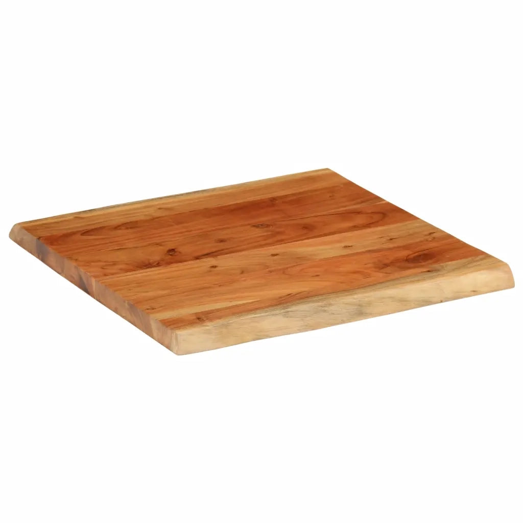 Piano Tavolo 60x60x3,8 cm Quadrata Legno Acacia Bordi Vivi 370642