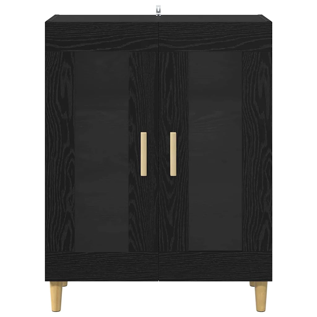 Credenza Rovere Nero 69,5 x 34 x 90 cm Legno multistrato 880823