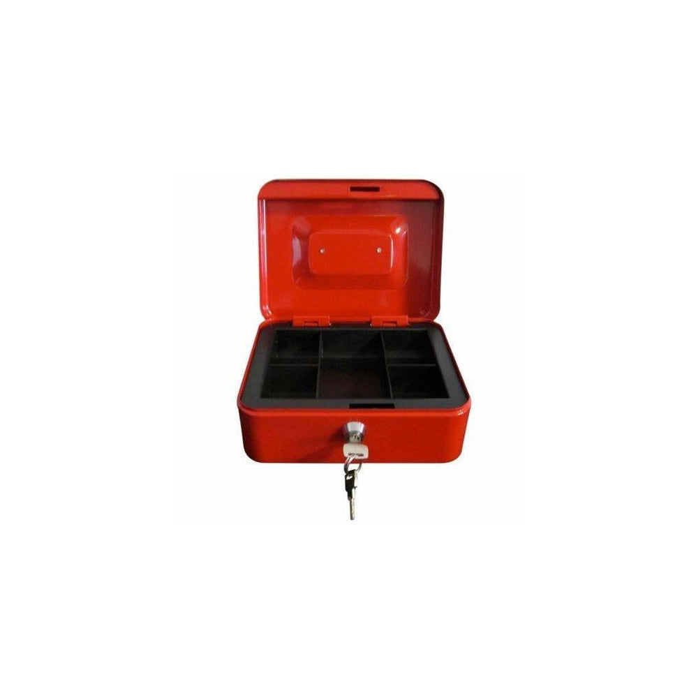 Trade Shop - Cassetta Di Sicurezza Portavalori Con Vassoio Portamonete + 2 Chiavi 30 X 24 Cm -
