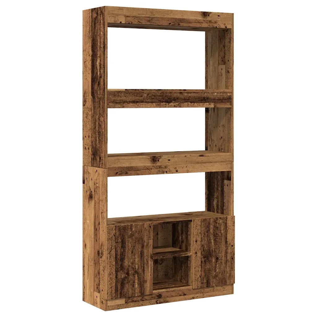 Credenza | Madia | Buffet da pranzo | Armadio da pranzo Legno Antico 92x33x180 cm in Legno Multistrato