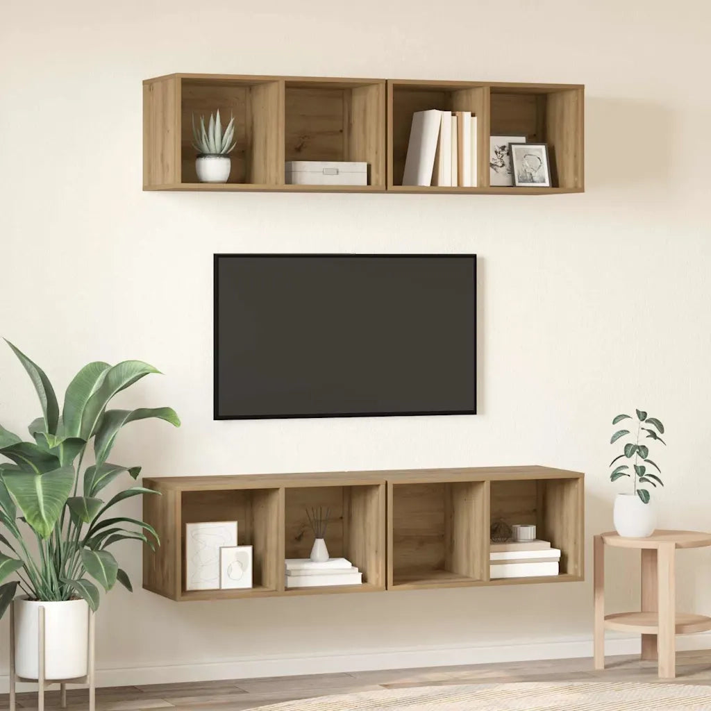 Set mobile TV 4 pcs Rovere artigianale 37 x 37 x 72 cm