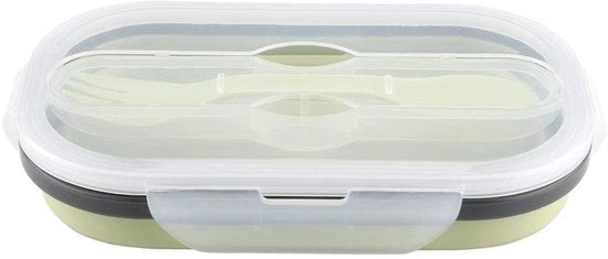 Lunchbox Opvouwbaar - Siliconen - Sicuro per l'Alimentazione - Ermetico - Adatto per Frigorifero/Microonde - Conservazione Compatta - Contenitore per Cibo
