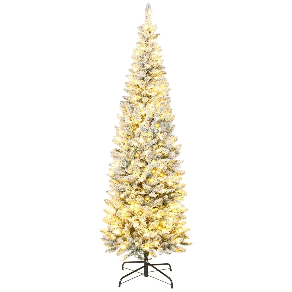 Albero di Natale Slim 210 cm con Luci LED Bicolore 11 Modalit¨¤ 687 Rami Verde ¨C Xylo ¨C 210 cm