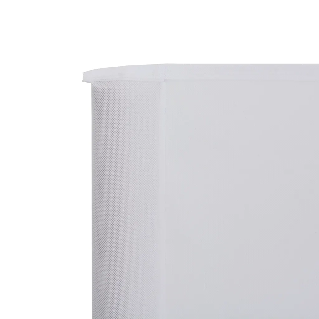 Paravento a 6 Pannelli in Tessuto 800x80cm Bianco 44543