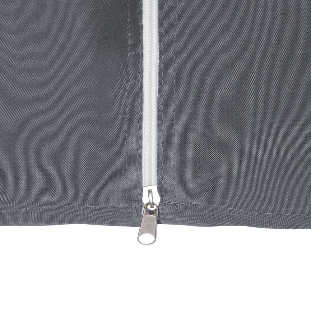 Gazebo da giardino Tende in poliestere grigio scuro Struttura in metallo Nero Mobili da giardino Resistente ai raggi UV