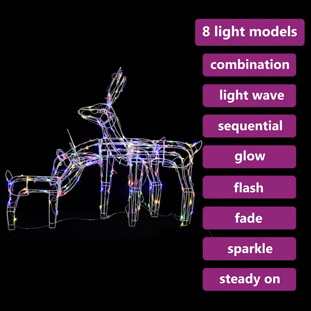 Decorazioni di Natale a Forma di Renne 3 pz 229 LED 328542
