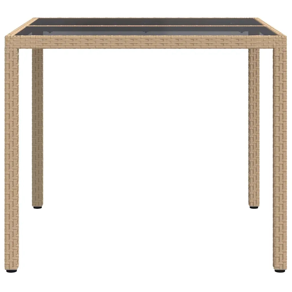 Tavolo da Giardino Beige 90 x 90 x 75 cm polyrattan 362536