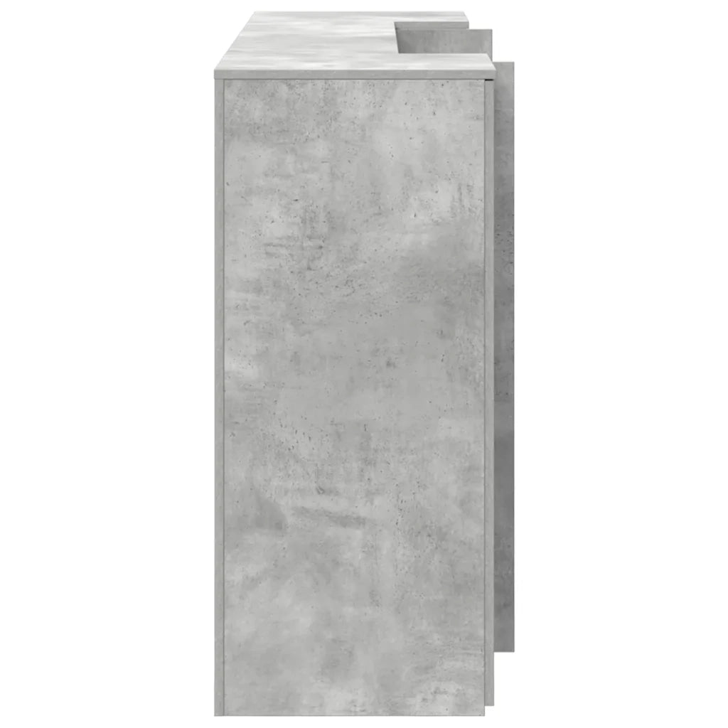 Banco Reception Grigio Cemento 180x50x103,5cm Legno Multistrato 3324172