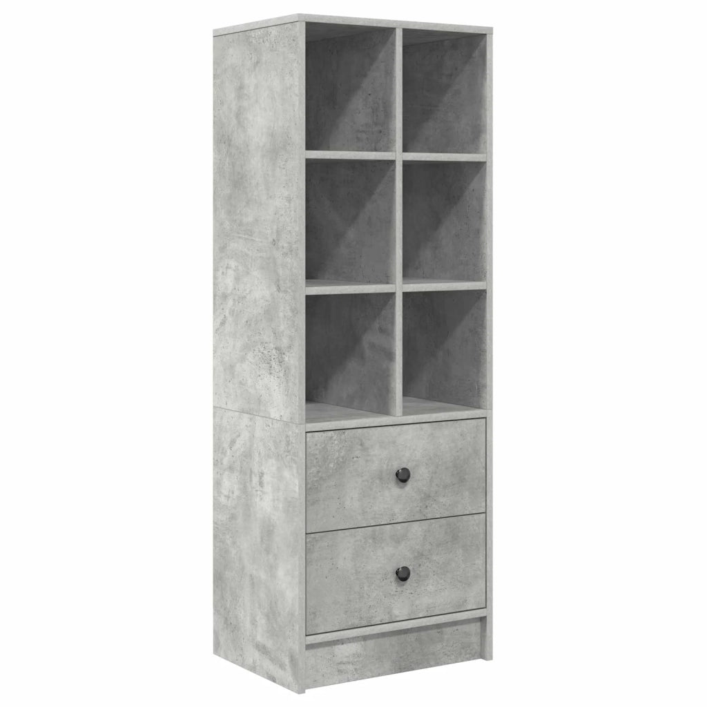 Credenza con cassetto Grigio cemento 45,5 x 34 x 127 cm 869365