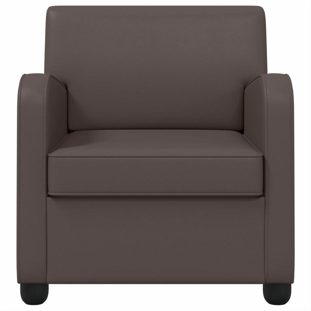Poltrona Marrone Lucido Similpelle 42043436