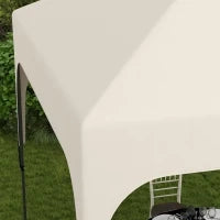 Gazebo 2,5 x 2,5 m da Giardino Pop-up Pieghevole con Altezza Regolabile, Sacca per il Trasporto Inclusa, in Oxford Anti-UV50+, Telaio in Acciaio, Beige