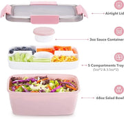 Lunchbox Sostenibile con 2 Placche - Scatola per Insalata Imprigionata per Lavoro e Picnic